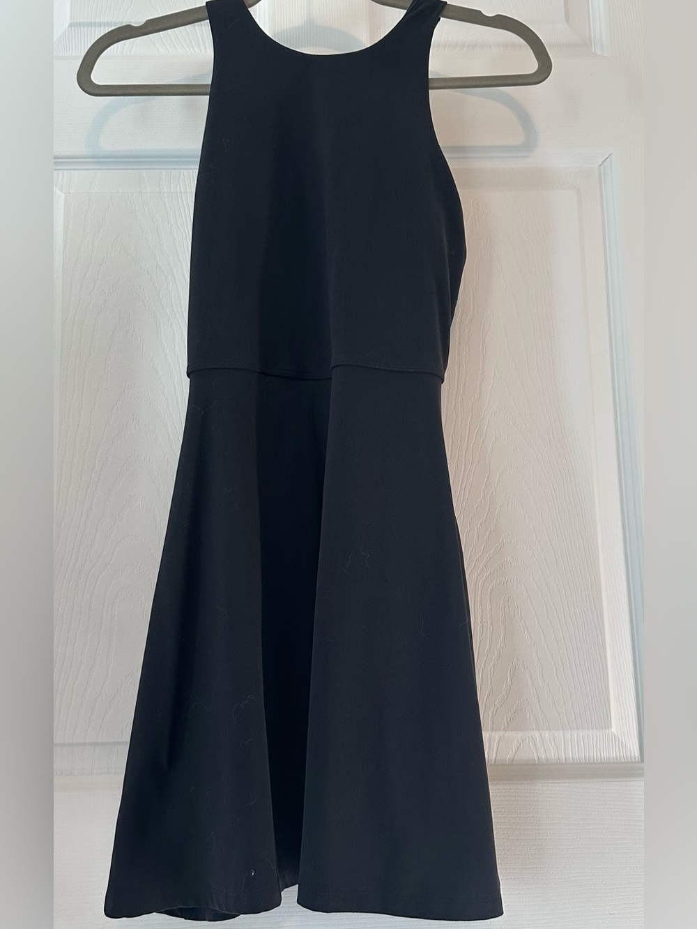 Athleta Black Racerback Knee Length Dress XS Petite